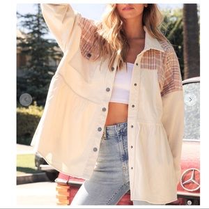 Fabulous Boho Corduroy Check pattern Jacket